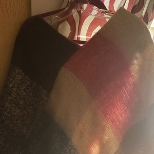 Colorblock poncho from 3 bird nest